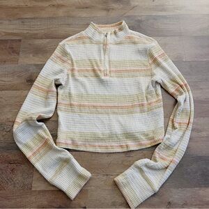 Striped Cream and Yellow Women's Top